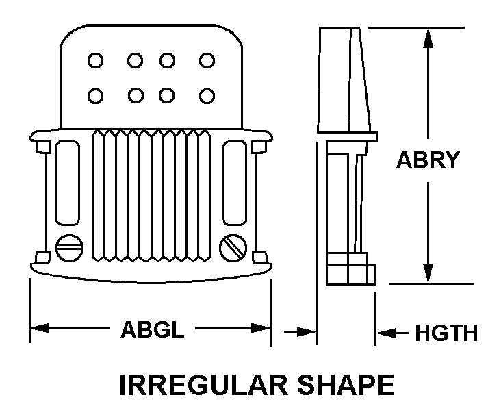 IRREGULAR SHAPE style nsn 5965-01-039-7187