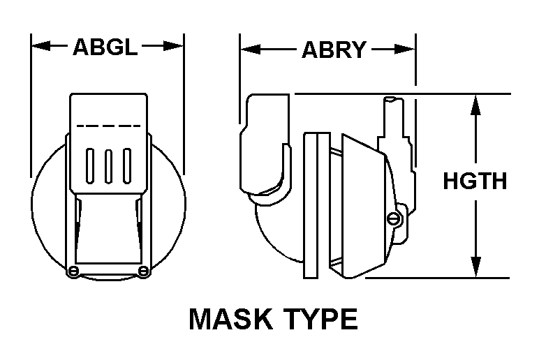 MASK TYPE style nsn 5965-00-011-6742