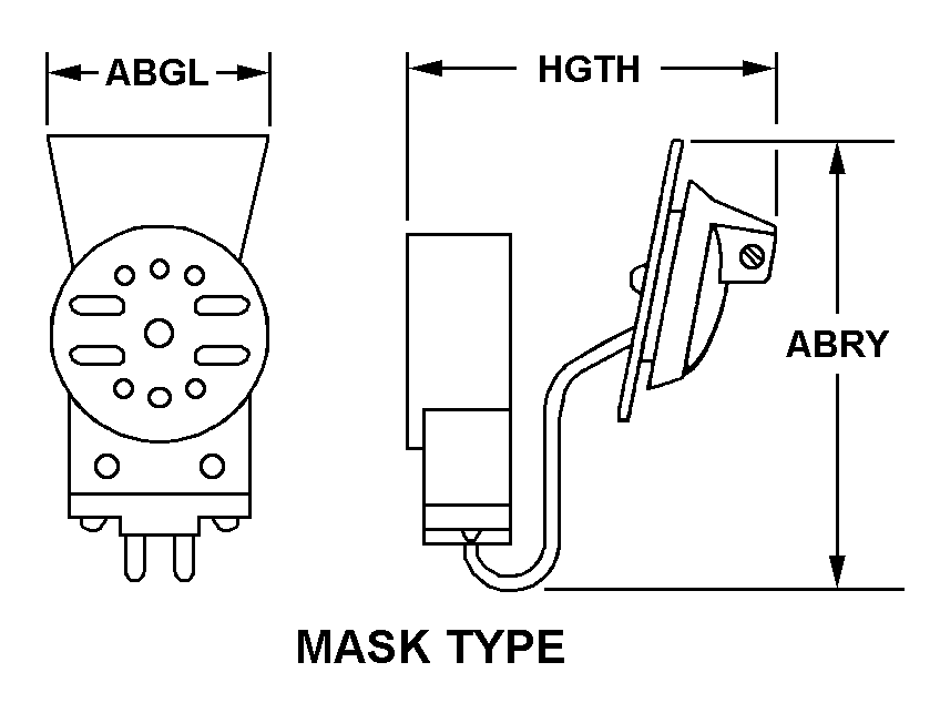 MASK TYPE style nsn 5965-00-023-0932