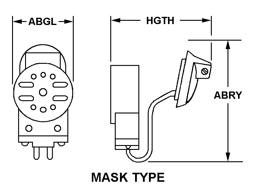 MASK TYPE style nsn 5965-01-530-8524