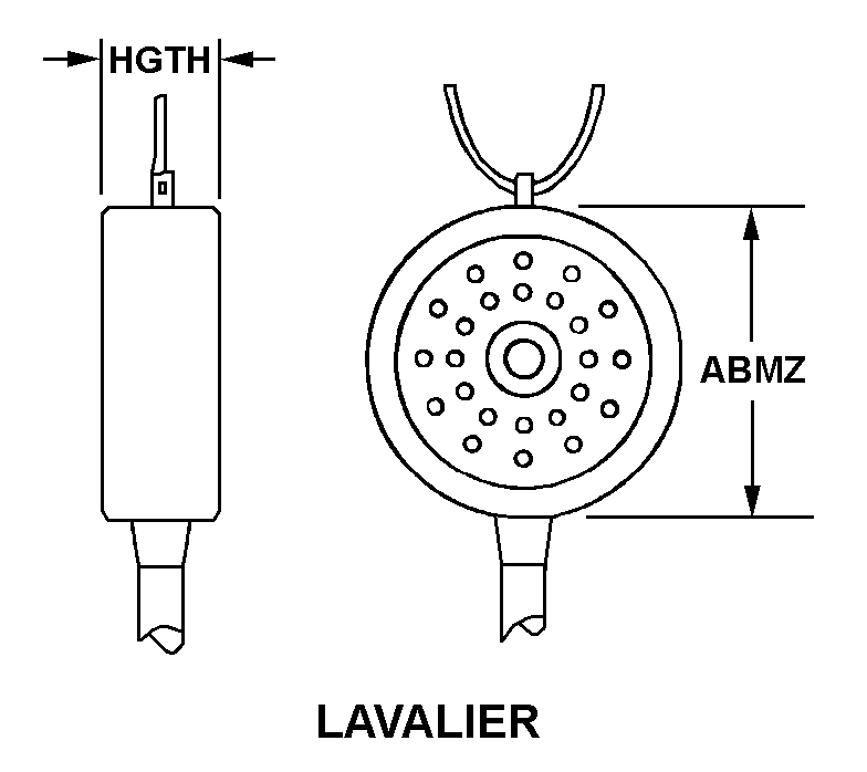 LAVALIER style nsn 5965-01-387-3034