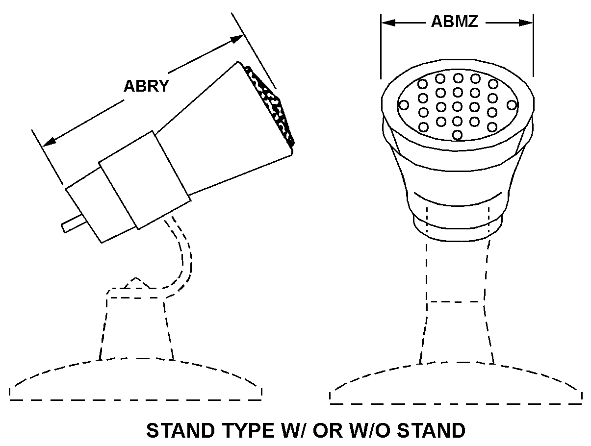 STAND TYPE W/ OR W/O STAND style nsn 5965-00-170-4793
