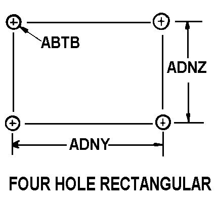 FOUR HOLE RECTANGULAR style nsn 2920-00-437-0754