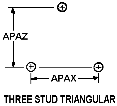THREE STUD TRIANGULAR style nsn 2920-01-086-0089