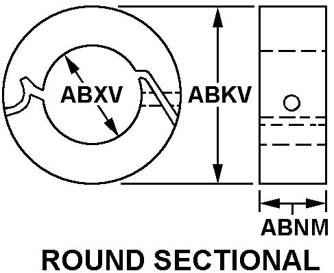 ROUND SECTIONAL style nsn 3040-01-385-6742