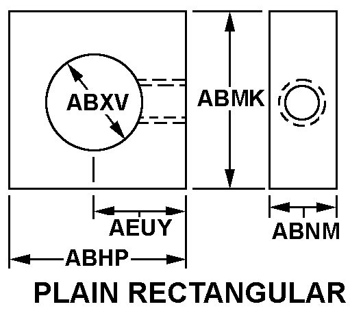 PLAIN RECTANGULAR style nsn 3040-00-756-5273