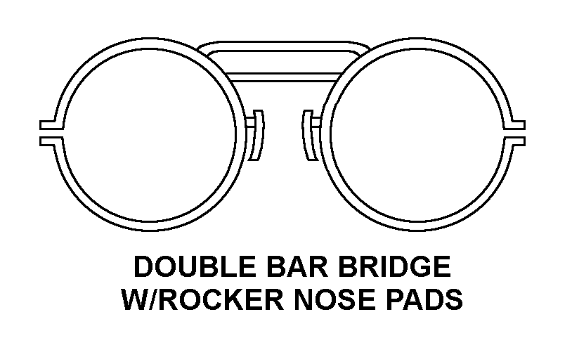DOUBLE BAR BRIDGE WITH ROCKER NOSE PADS style nsn 6540-01-140-3006