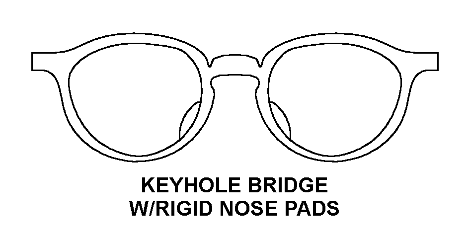 KEYHOLE BRIDGE WITH RIGID NOSE PADS style nsn 6540-01-146-4281
