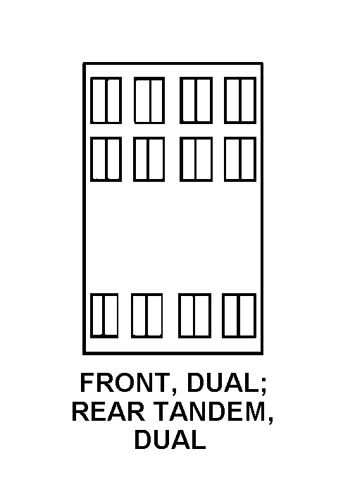 FRONT, DUAL, REAR TANDEM, DUAL style nsn 2330-00-368-4315