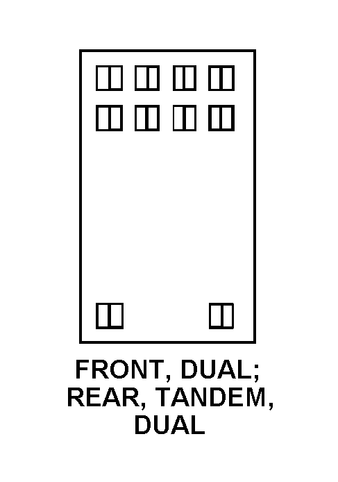 FRONT, DUAL, REAR TANDEM, DUAL style nsn 2330-00-368-4315