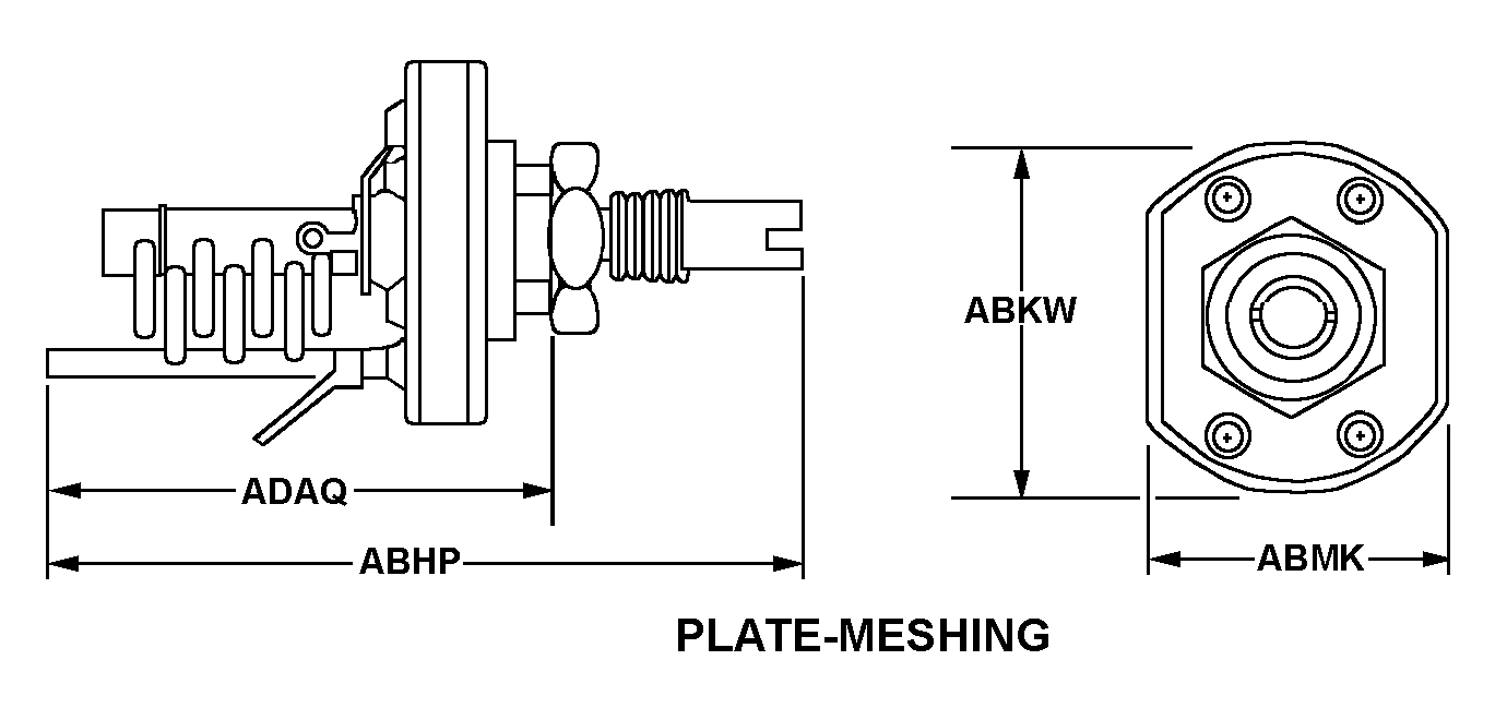 PLATE-MESHING style nsn 5910-00-186-7224