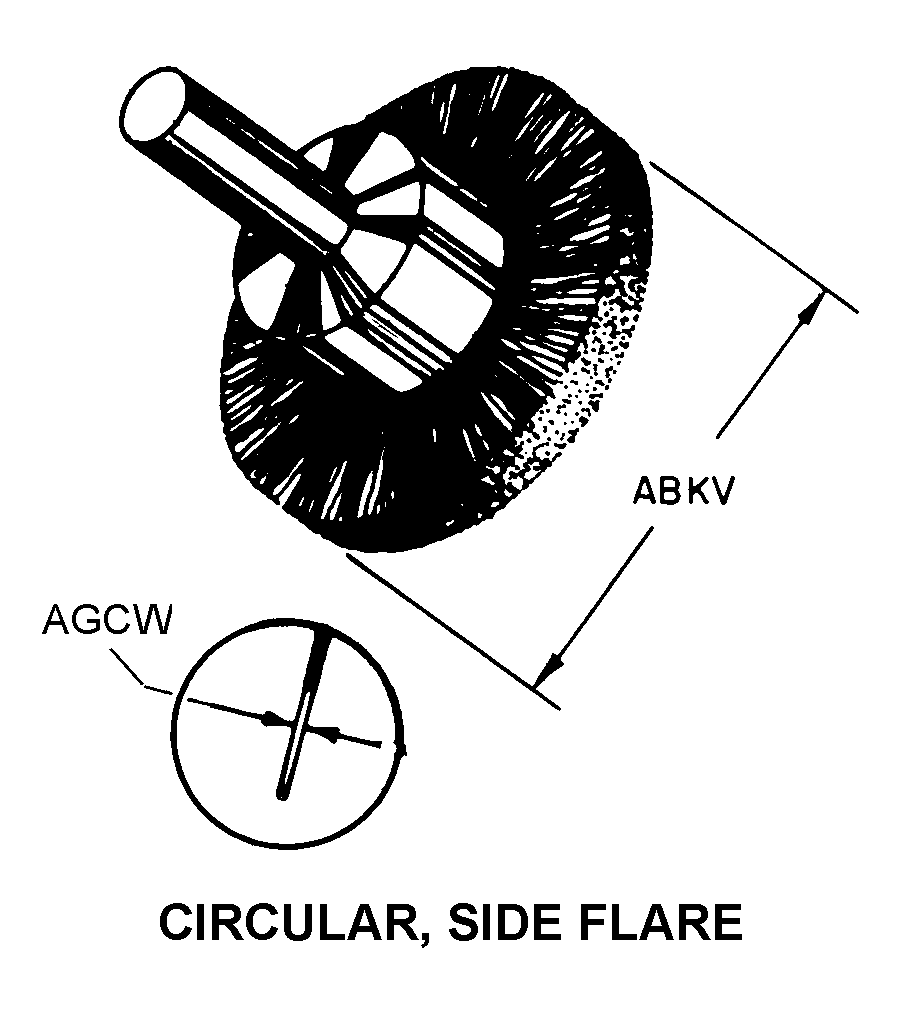 CIRCULAR, SIDE FLARE style nsn 5130-01-334-1254