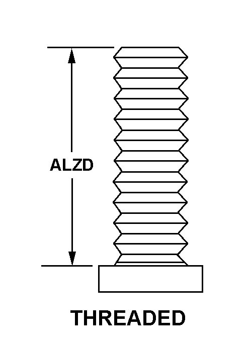 THREADED style nsn 5340-01-068-3562