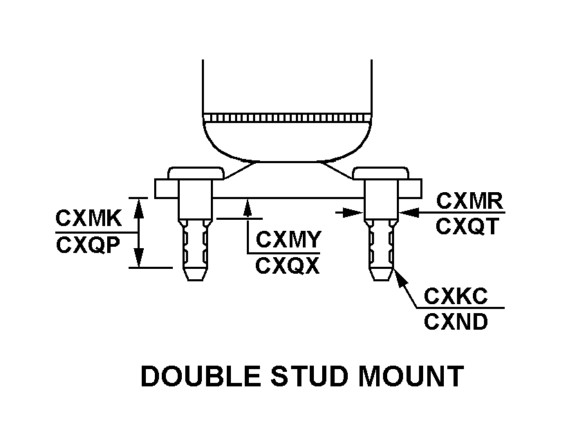 DOUBLE STUD MOUNT style nsn 1615-01-594-3641