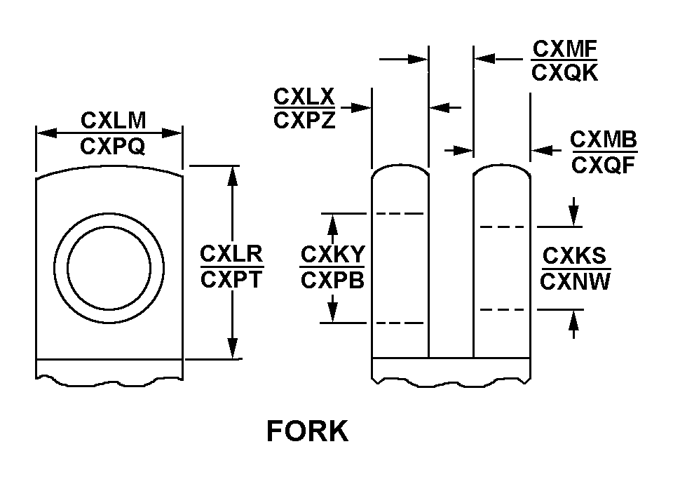 FORK style nsn 2510-00-293-4352