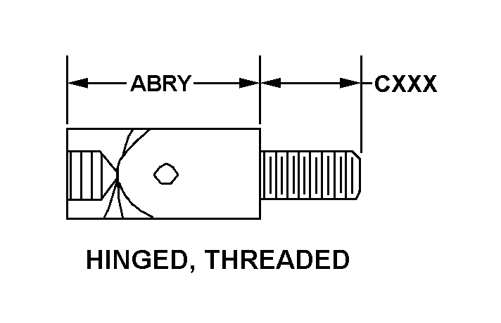 HINGED, THREADED style nsn 5340-01-289-7032