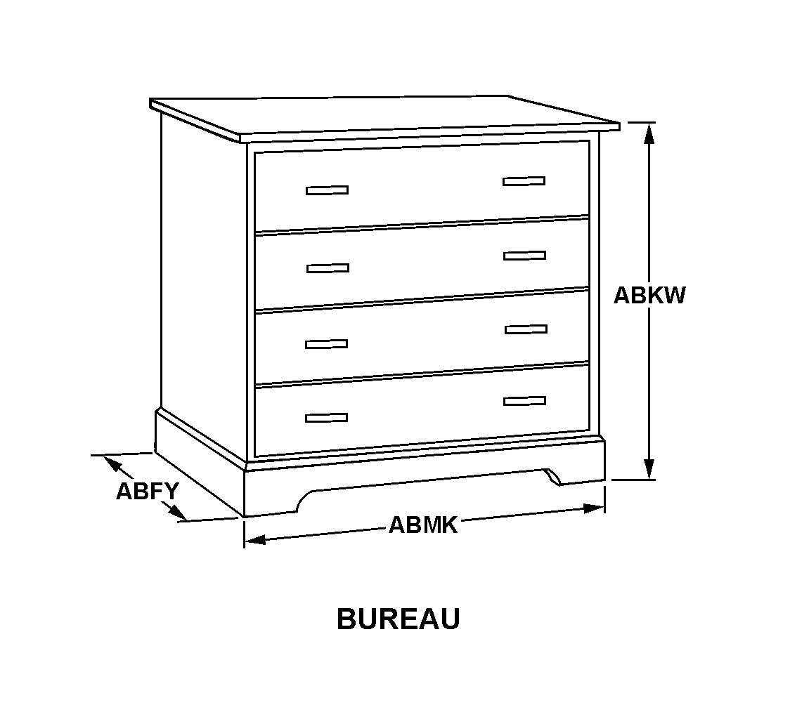 BUREAU style nsn 7105-00-926-4943