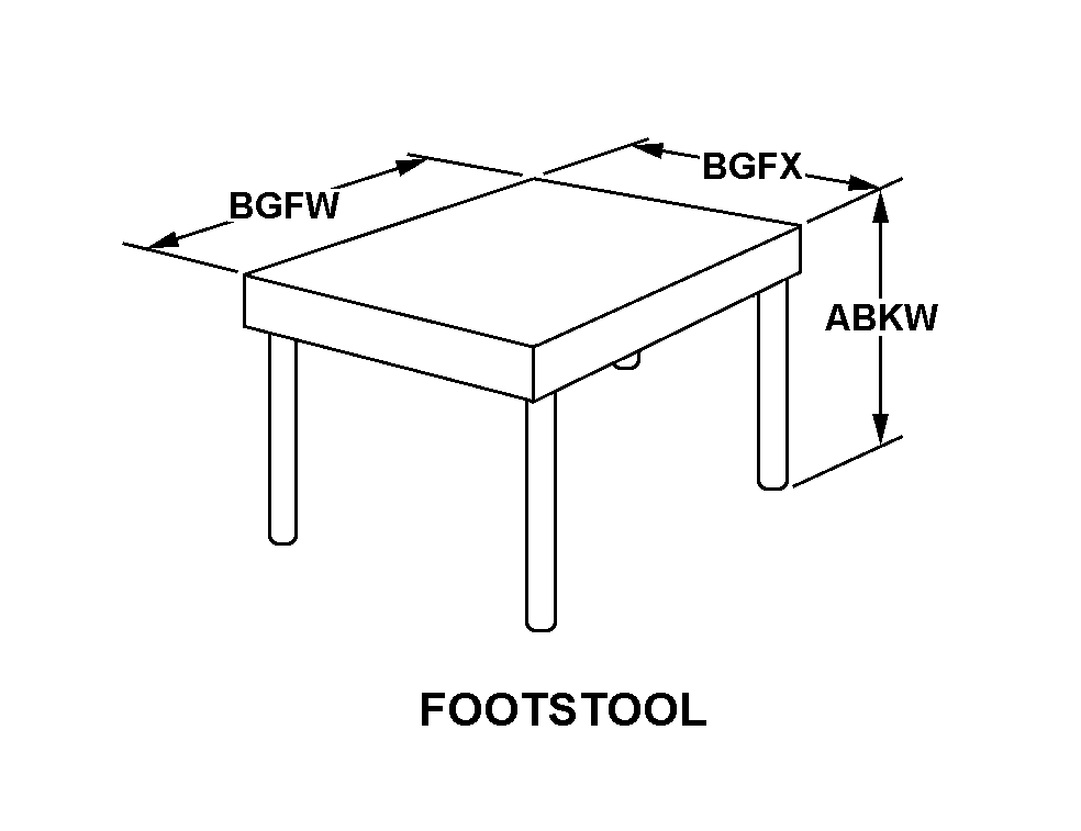 FOOTSTOOL style nsn 6530-00-708-6975