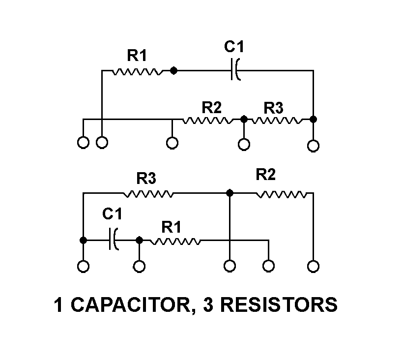 1 CAPACITOR, 3 RESISTORS style nsn 5915-00-342-4829