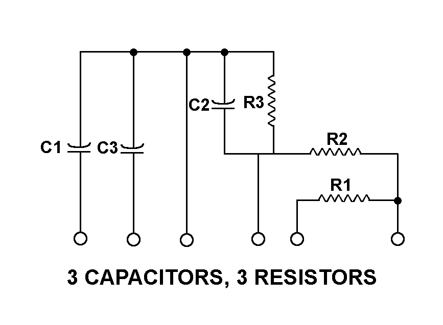 3 CAPACITORS, 3 RESISTORS style nsn 5915-01-357-1137