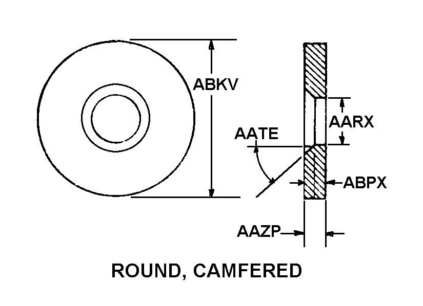 ROUND, CAMFERED style nsn 4310-01-388-0616