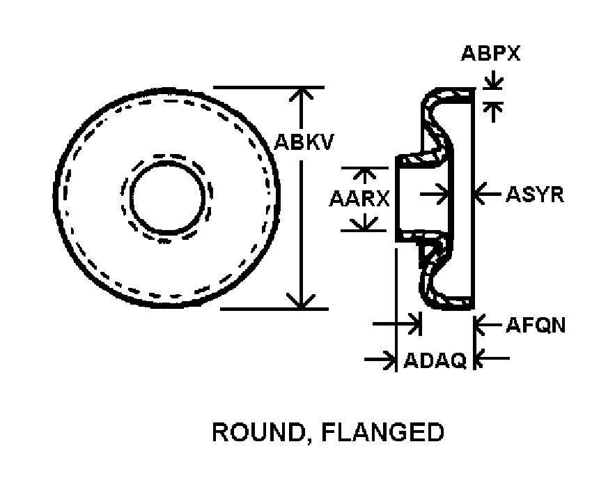 ROUND, FLANGED style nsn 2520-00-311-6289