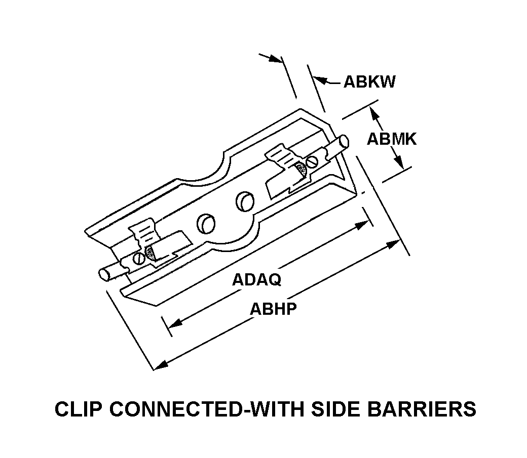 CLIP CONNECTED-WITH SIDE BARRIERS style nsn 5920-01-371-2069