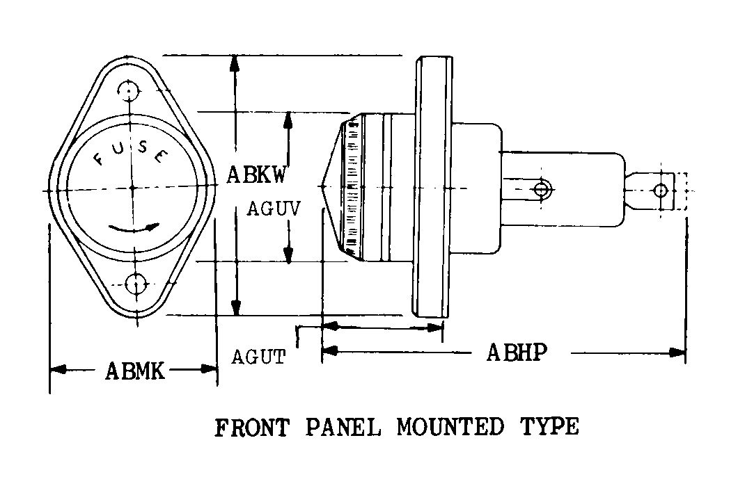 FRONT PANEL MOUNTED TYPE style nsn 5920-00-581-7958