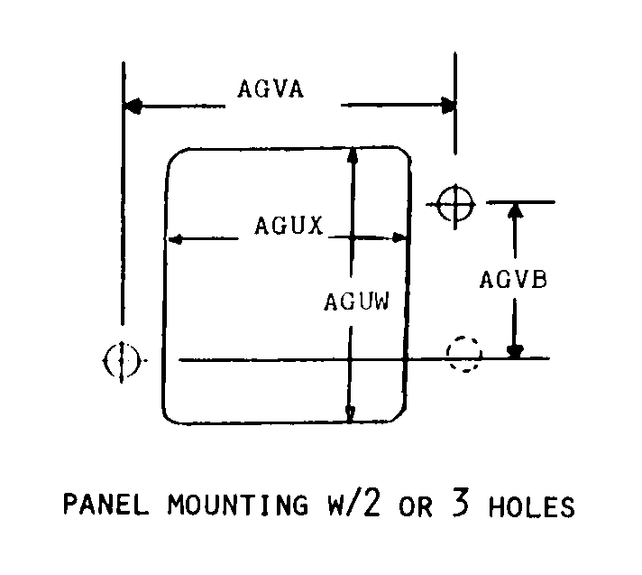 PANEL MOUNTING W/2 OR 3 HOLES style nsn 5920-01-477-1018