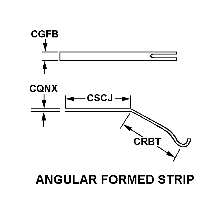 ANGULAR FORMED STRIP style nsn 5977-00-406-2106