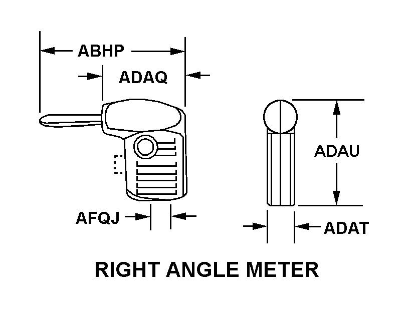 RIGHT ANGLE METER style nsn 5935-00-404-8773