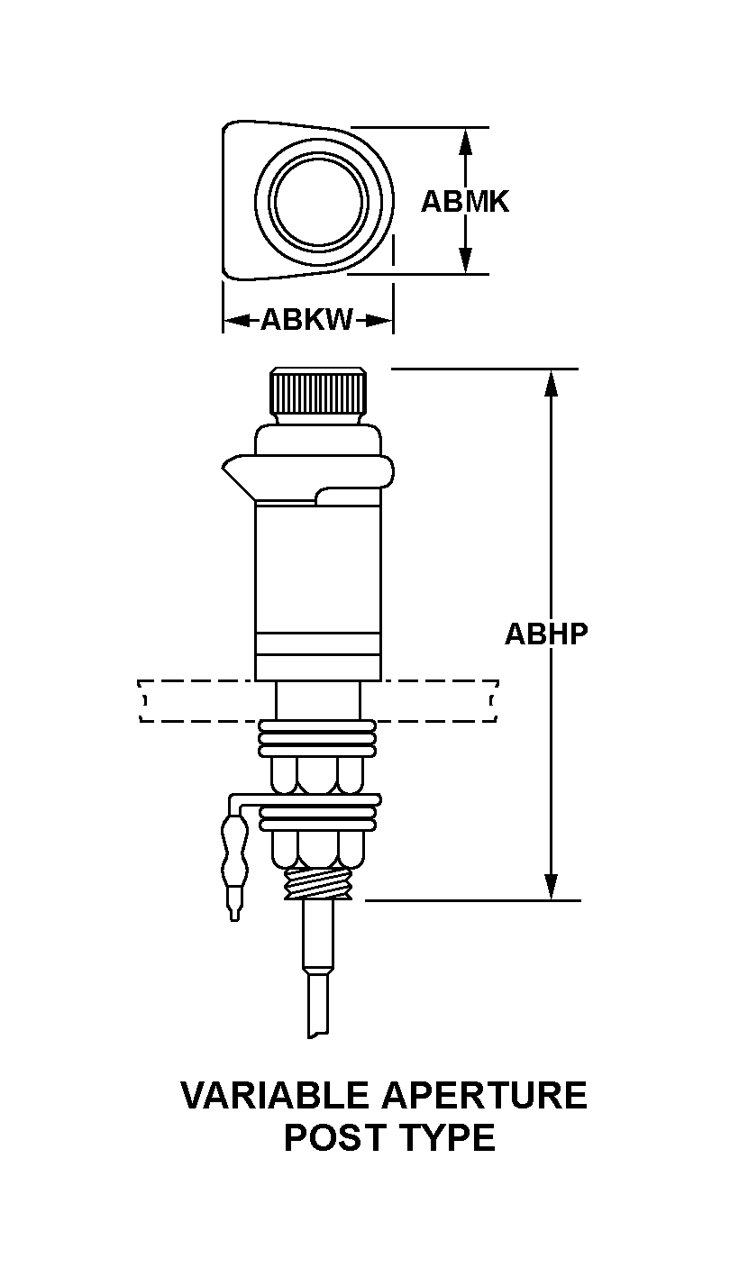 VARIABLE APERTURE POST TYPE style nsn 6210-01-015-5131