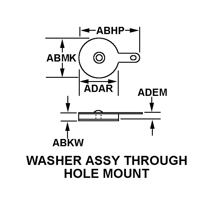 WASHER ASSY THROUGH HOLE MOUNT style nsn 5905-00-010-0257
