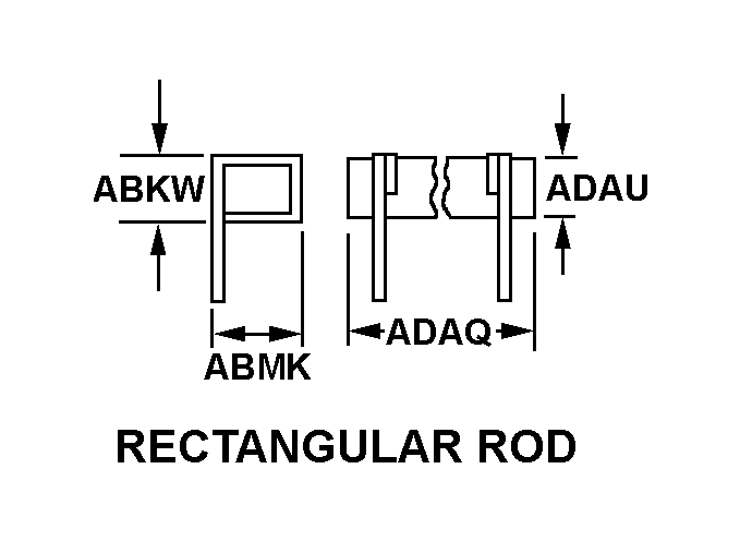 RECTANGULAR ROD style nsn 5905-01-372-6537