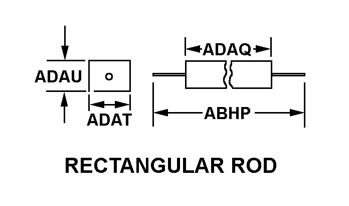 RECTANGULAR ROD style nsn 5905-01-136-6252