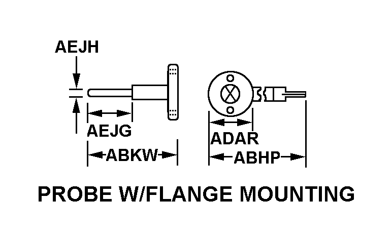 PROBE W/FLANGE MOUNTING style nsn 5905-01-462-7153