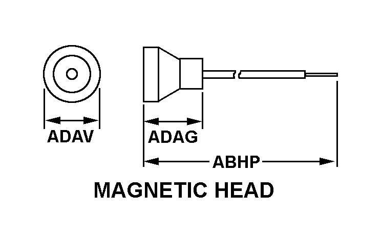 MAGNETIC HEAD style nsn 5905-00-407-2570