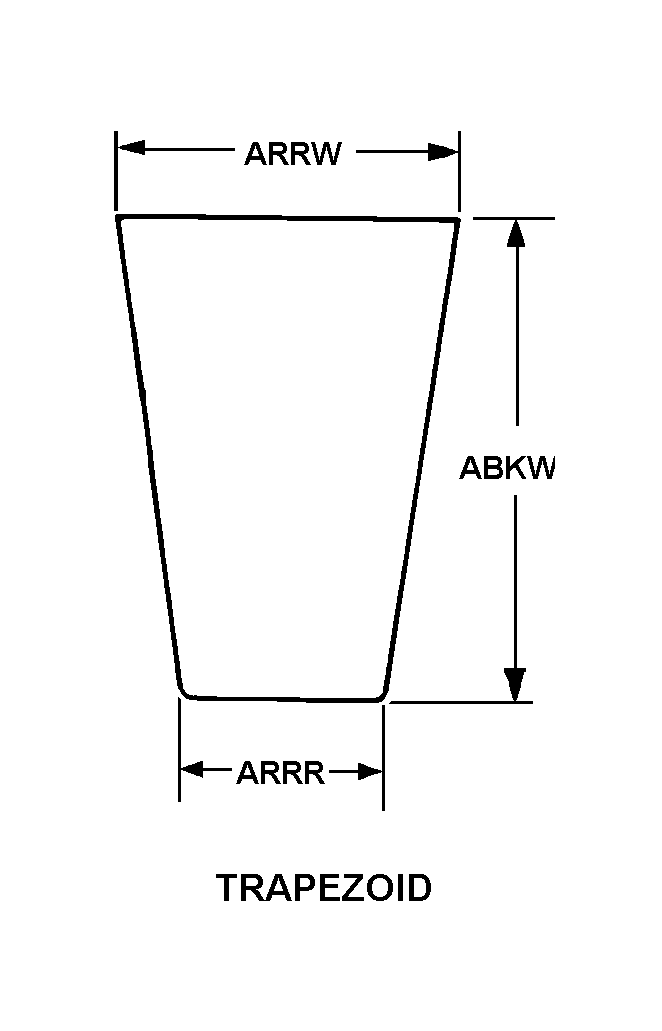 TRAPEZOID style nsn 8105-01-316-7305