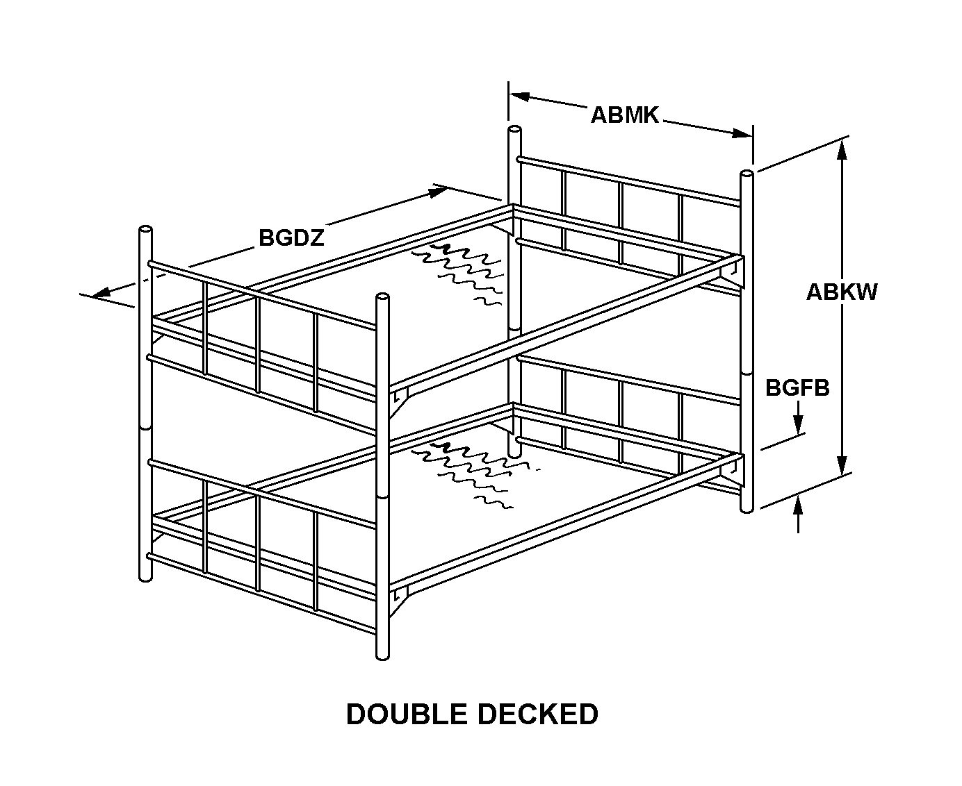 DOUBLE DECKED style nsn 7105-01-182-7962