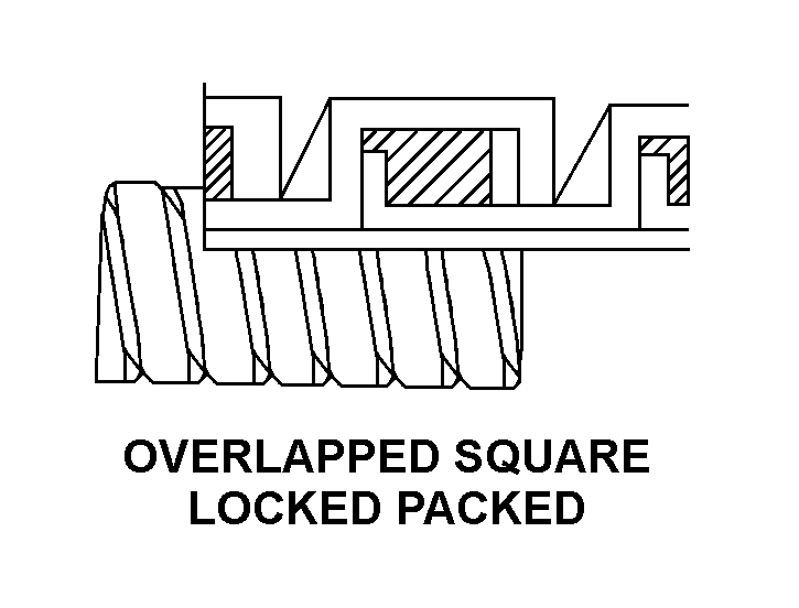 OVERLAPPED SQUARE LOCKED PACKED style nsn 4720-00-965-9319