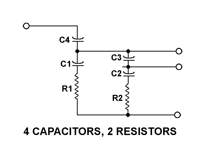 4 CAPACITORS, 2 RESISTORS style nsn 5915-00-705-3494