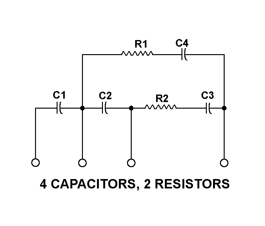 4 CAPACITORS, 2 RESISTORS style nsn 5915-00-705-3494
