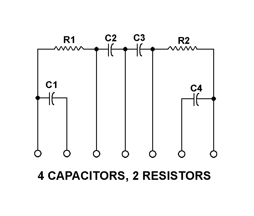 4 CAPACITORS, 2 RESISTORS style nsn 5915-00-705-3494