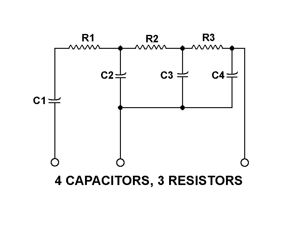 4 CAPACITORS, 3 RESISTORS style nsn 5915-01-304-9114