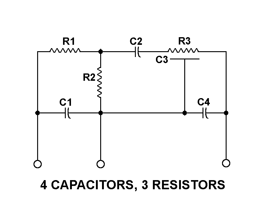 4 CAPACITORS, 3 RESISTORS style nsn 5915-01-304-9114
