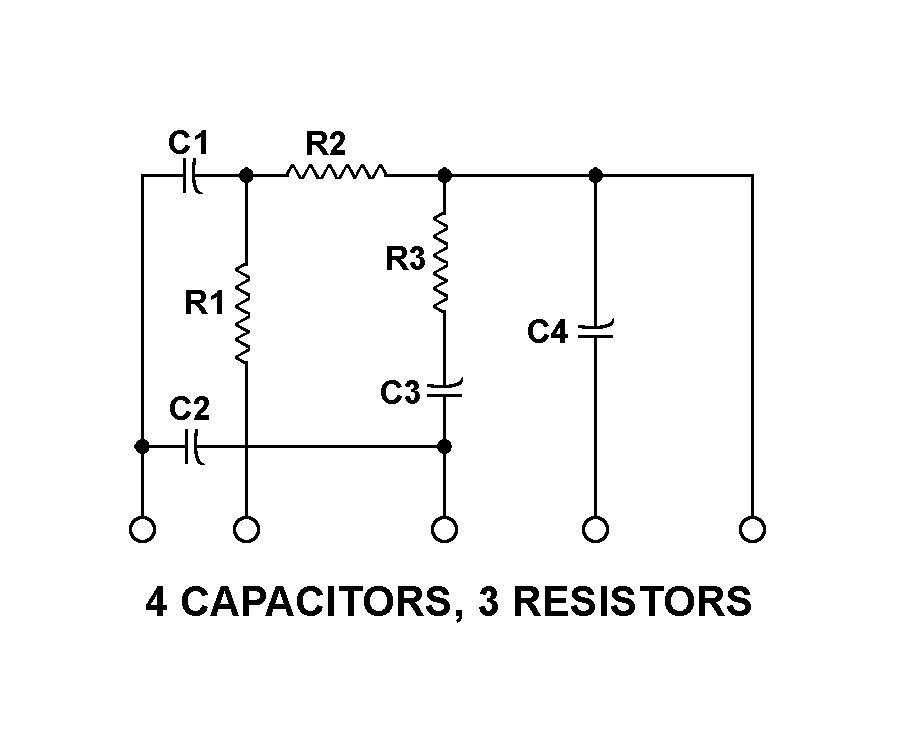 4 CAPACITORS, 3 RESISTORS style nsn 5915-01-304-9114