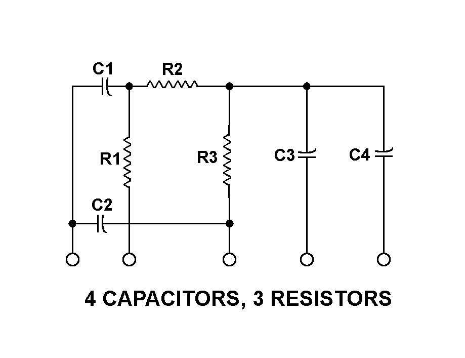 4 CAPACITORS, 3 RESISTORS style nsn 5915-01-304-9114