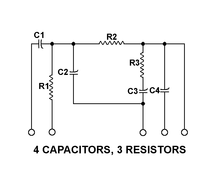 4 CAPACITORS, 3 RESISTORS style nsn 5915-01-304-9114