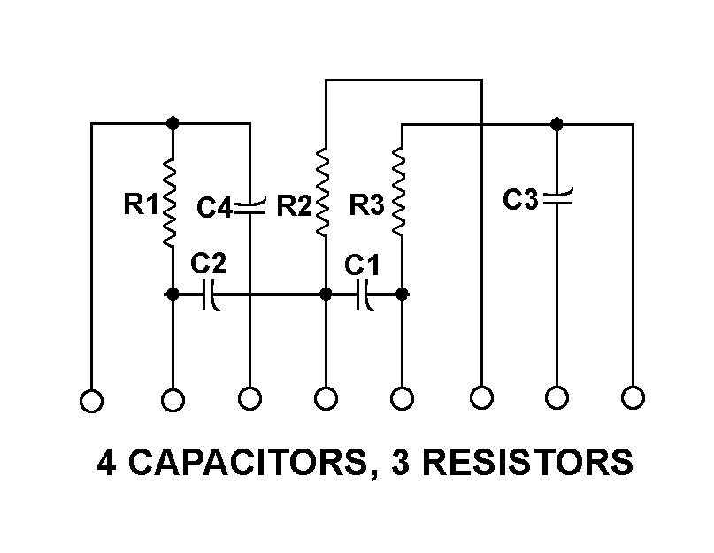4 CAPACITORS, 3 RESISTORS style nsn 5915-01-304-9114