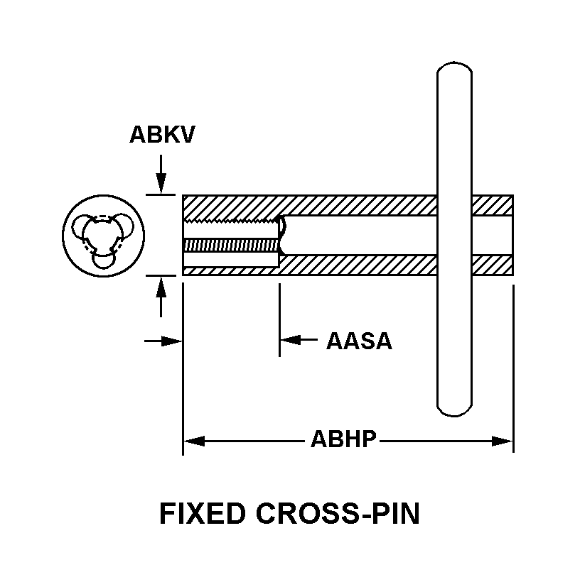 FIXED CROSS-PIN style nsn 5136-00-606-4631